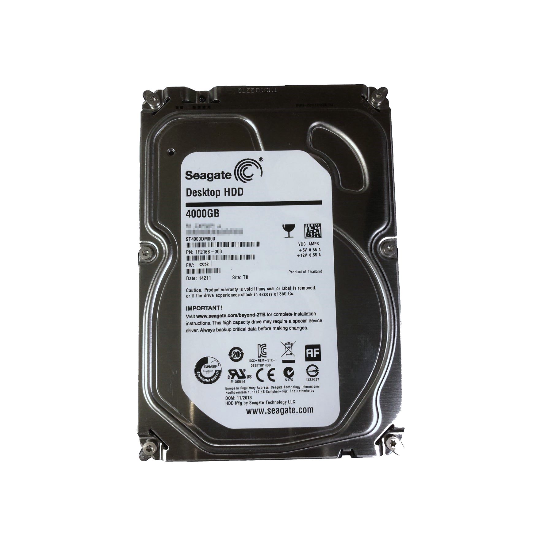 [Refurbished] Seagate Desktop HDD 4TB SATA 5900rpm