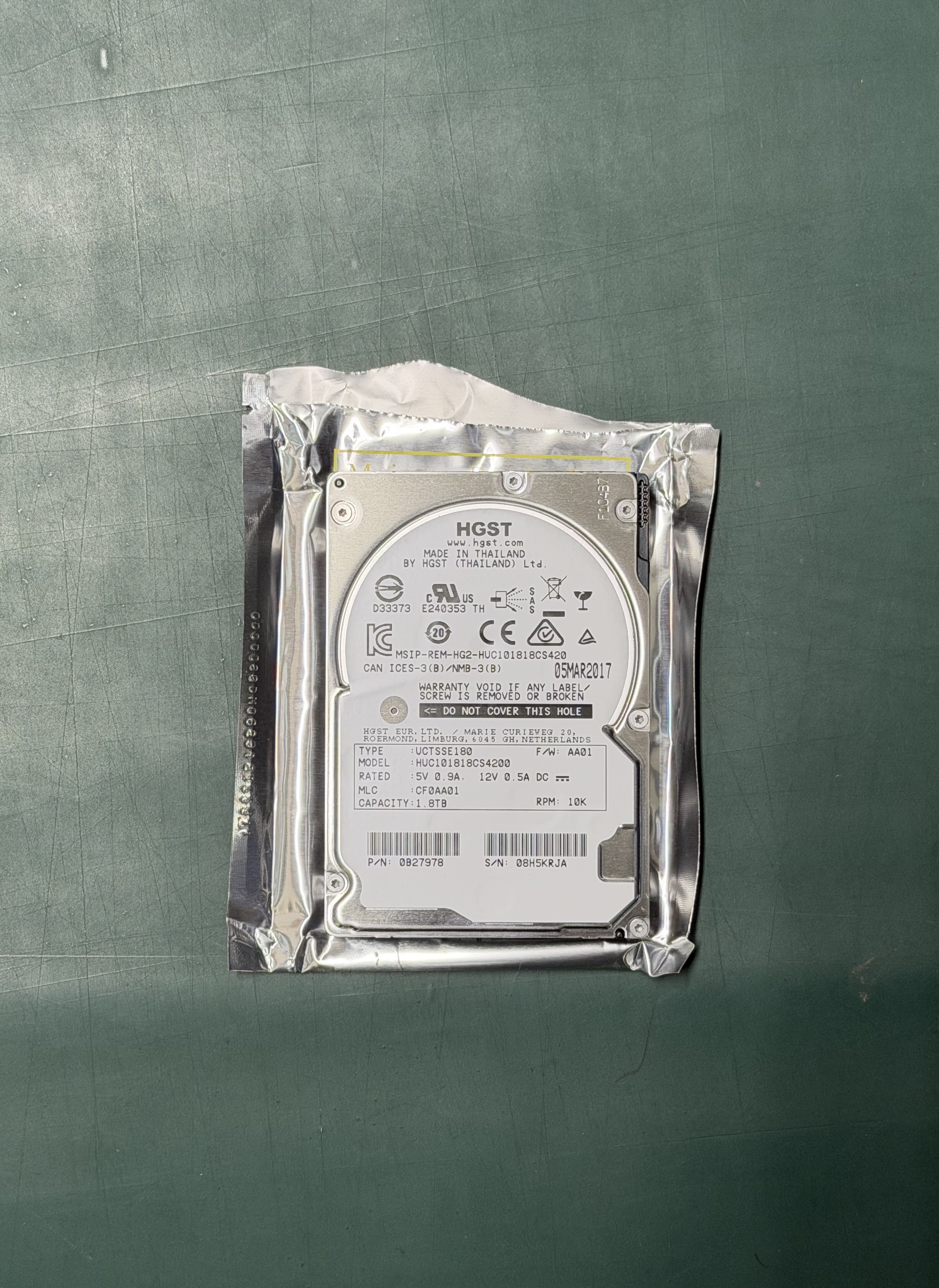 [Refurbished]  G90000008000212 HGST HUC101818CS4200 1.8TB